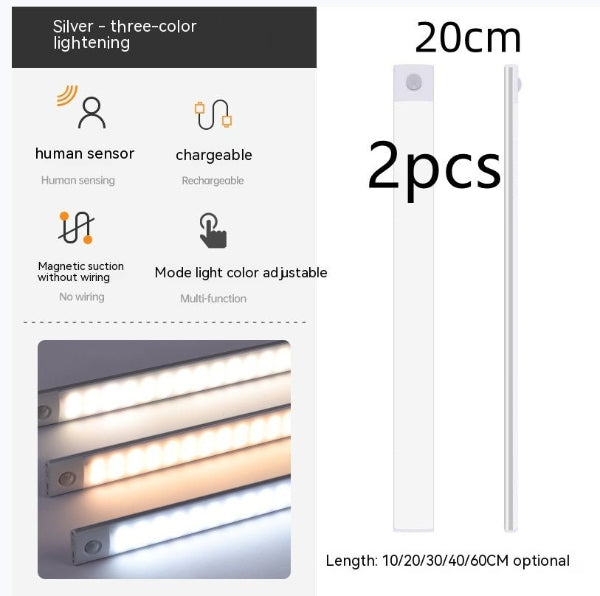 Smart Sensor Cabinet Light – Wireless, Magnetic & Rechargeable Strip Lamp - Demuva