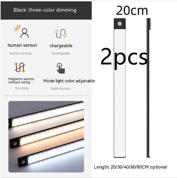 Smart Sensor Cabinet Light – Wireless, Magnetic & Rechargeable Strip Lamp - Demuva