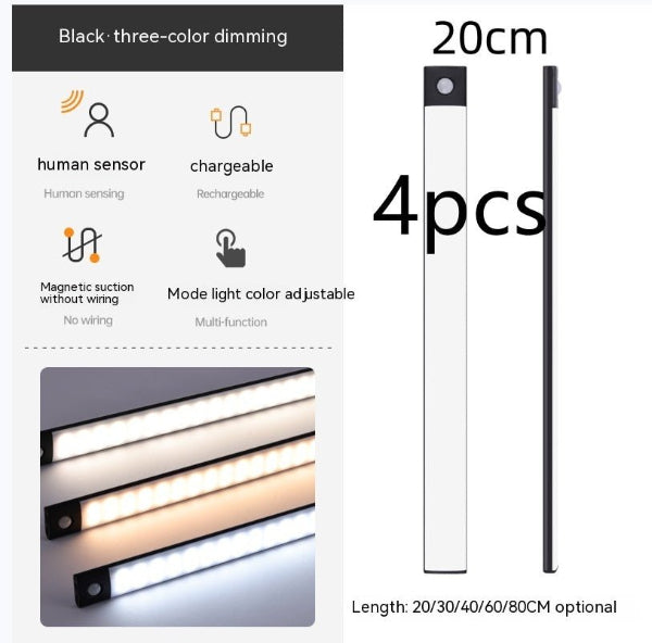 Smart Sensor Cabinet Light – Wireless, Magnetic & Rechargeable Strip Lamp - Demuva