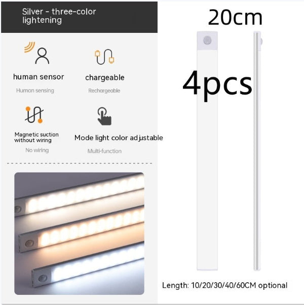 Smart Sensor Cabinet Light – Wireless, Magnetic & Rechargeable Strip Lamp - Demuva