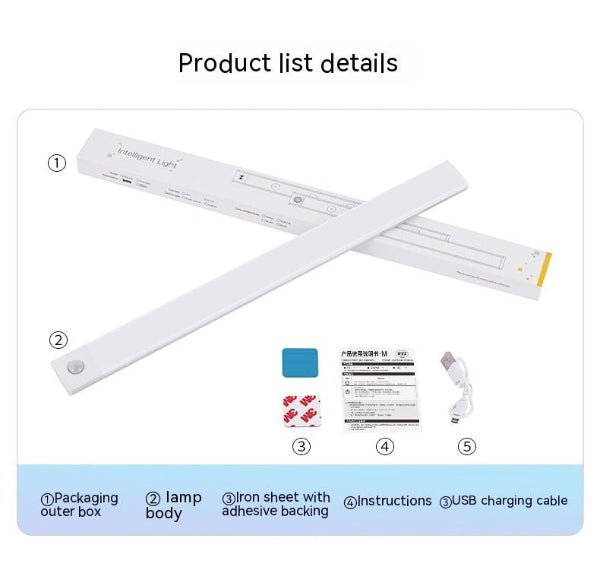 Smart Sensor Cabinet Light – Wireless, Magnetic & Rechargeable Strip Lamp - Demuva
