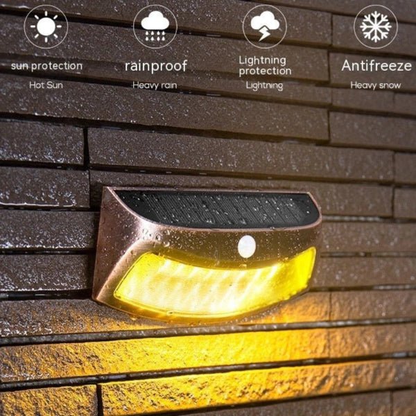 Solarge Retro Garden Wall Light – Smiling Face Solar Lamp for Courtyards & Villas - Demuva