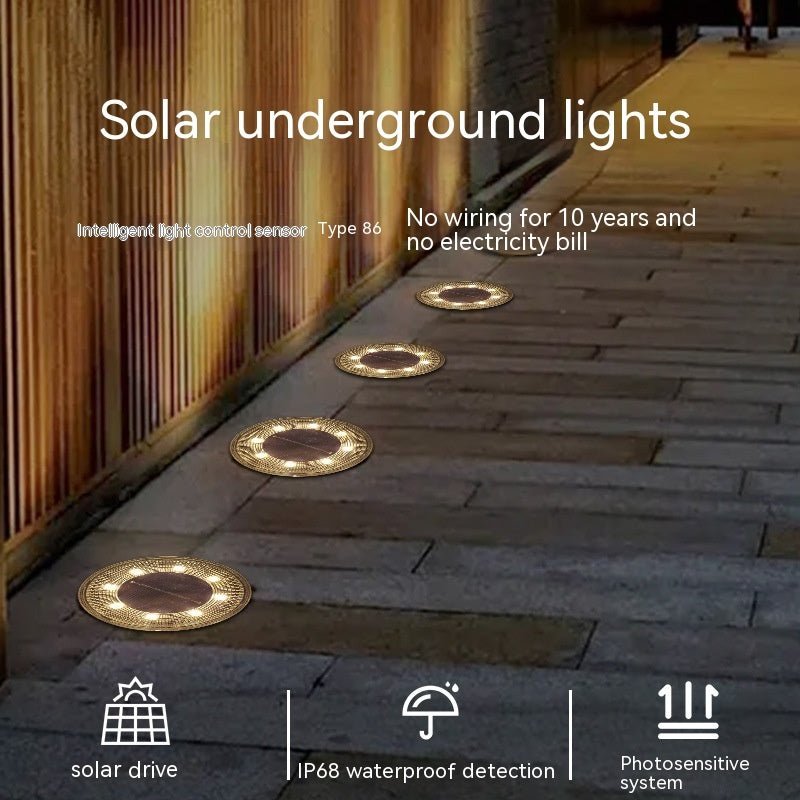 Solura Solar Ground Light – IP68 Waterproof LED Lawn Lamp with Light Sensor - Demuva
