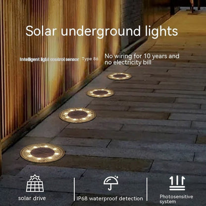 Solura Solar Ground Light – IP68 Waterproof LED Lawn Lamp with Light Sensor - Demuva