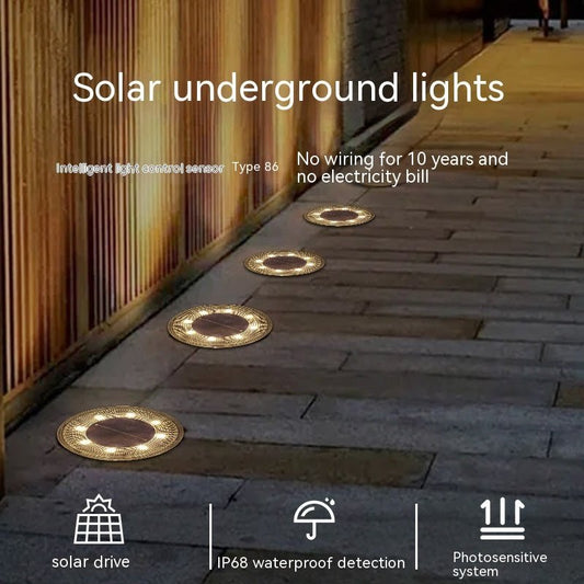 Solura Solar Ground Light – IP68 Waterproof LED Lawn Lamp with Light Sensor - Demuva