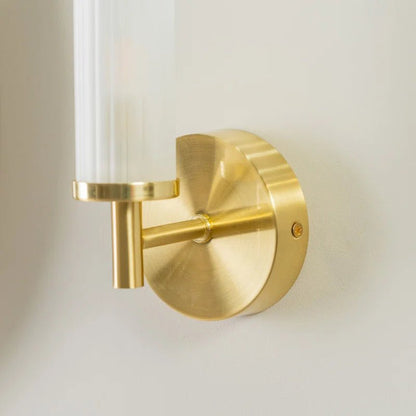 Stylish Canya IP44 Frosted Reeded Glass Wall Light - Demuva