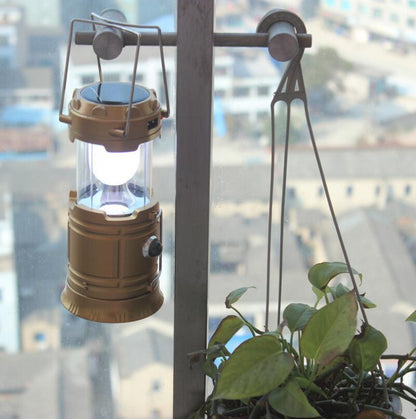 TerraTorch Solar Camping Lantern – Collapsible Outdoor LED Light with USB Charging - Demuva