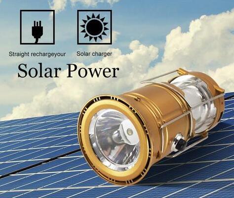 TerraTorch Solar Camping Lantern – Collapsible Outdoor LED Light with USB Charging - Demuva