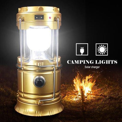 TerraTorch Solar Camping Lantern – Collapsible Outdoor LED Light with USB Charging - Demuva