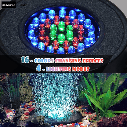 Transform Your Fish Tank with a Stunning LED Air Bubble Light – 36 Super Bright Beads for a Magical Underwater Experience! 🌊🐟✨ - Demuva
