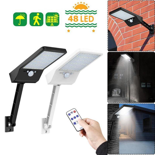VoltRay 48 LED Garden Sensor Light – Waterproof with Remote Control & Adjustable Mount - Demuva
