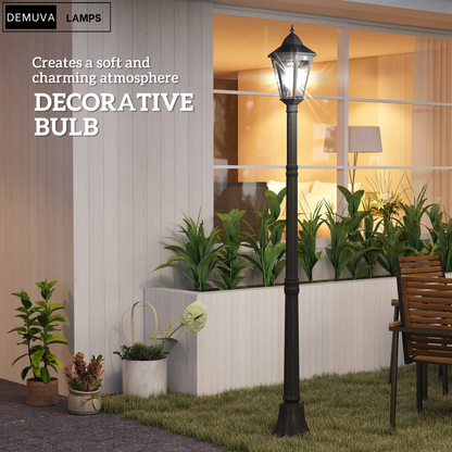 Solar-Powered Garden Lamp Post for Patios & Pathways