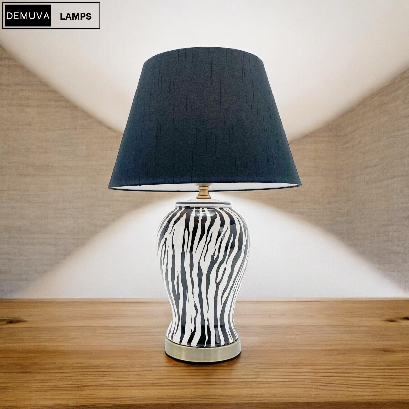 Illuminate your space with our stunning Modern Zebra Ceramic Table Lamp! 🦓✨ Perfect for your bedroom or hallway, this 64cm beauty features a chic drum black shade. #HomeDecor #LightingGoals