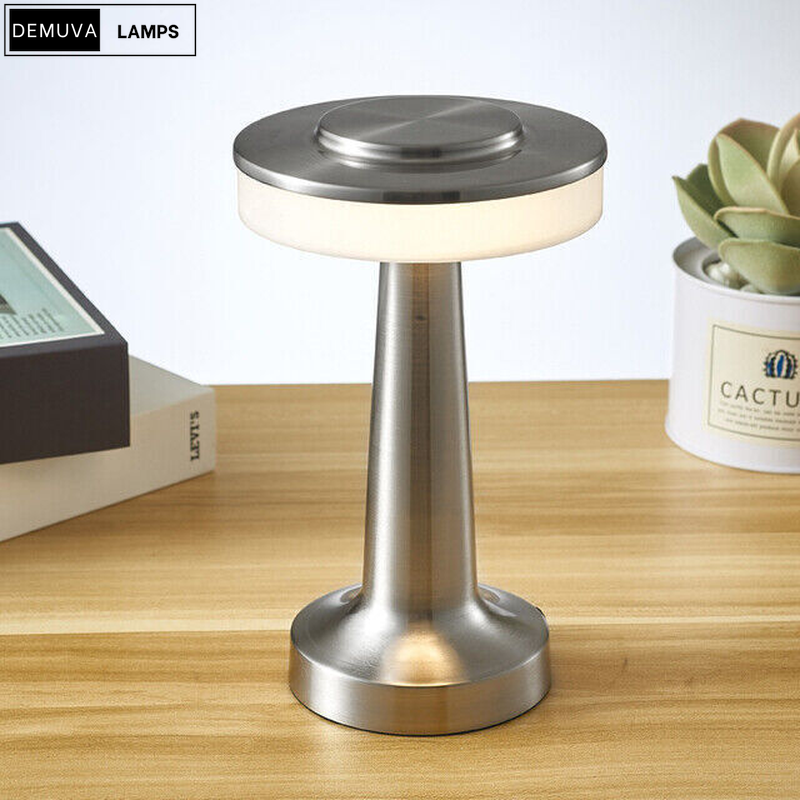 Rechargeable LED Night Light Touch Control & Dimmable Metal Table Lamp