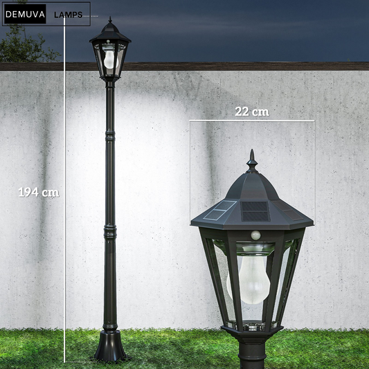 Solar-Powered Garden Lamp Post for Patios & Pathways