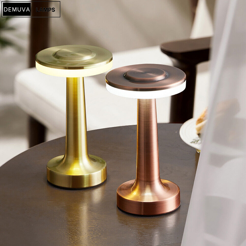 Rechargeable LED Night Light Touch Control & Dimmable Metal Table Lamp
