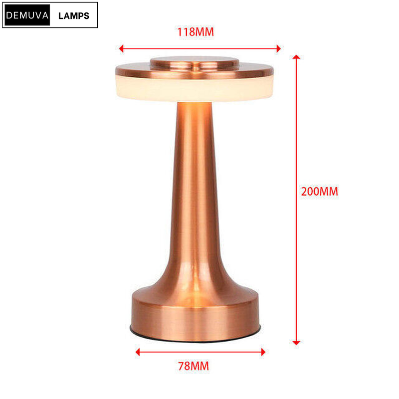 Rechargeable LED Night Light Touch Control & Dimmable Metal Table Lamp