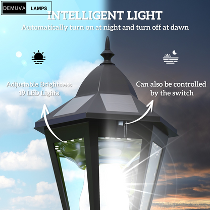 Solar-Powered Garden Lamp Post for Patios & Pathways