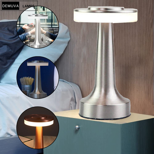 Rechargeable LED Night Light Touch Control & Dimmable Metal Table Lamp