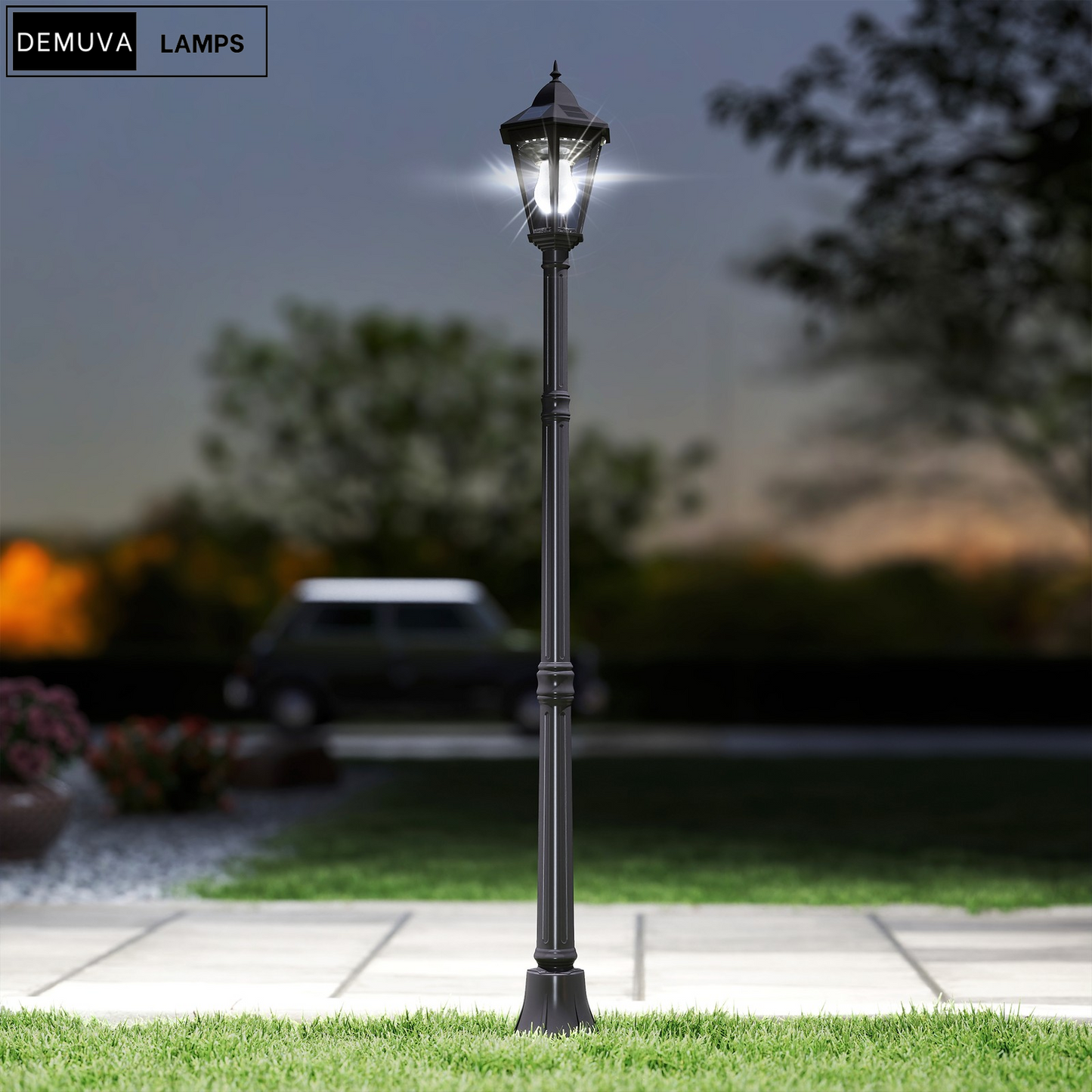 Solar-Powered Garden Lamp Post for Patios & Pathways