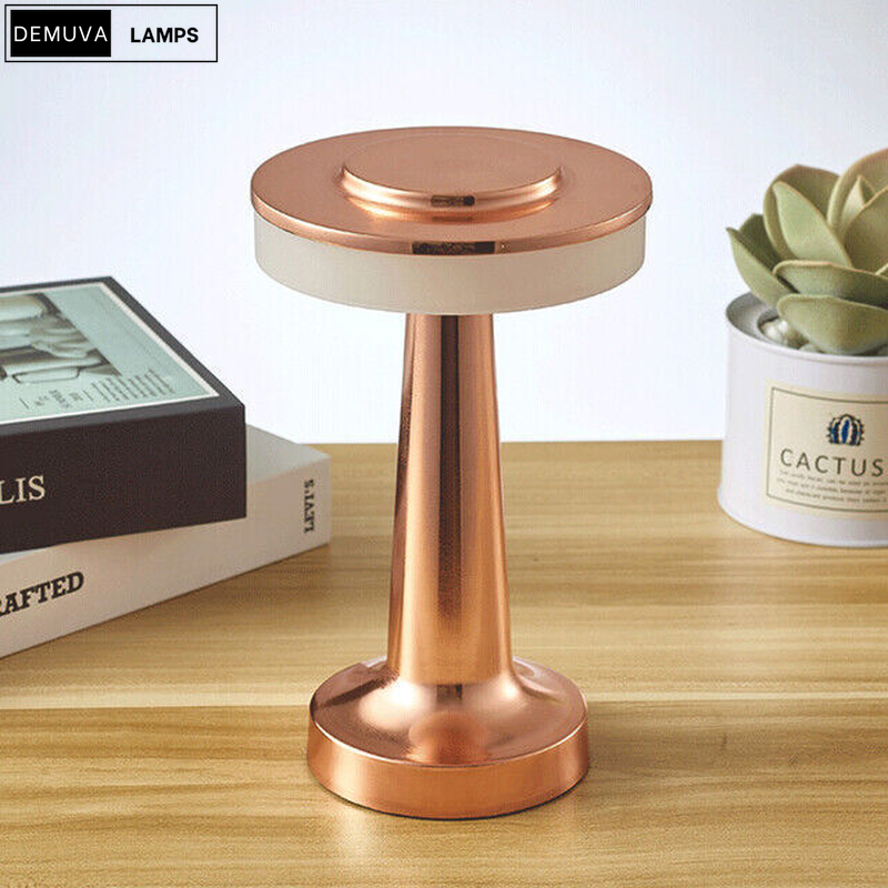 Rechargeable LED Night Light Touch Control & Dimmable Metal Table Lamp