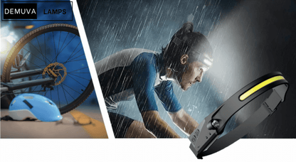 Waterproof COB LED Head - Torch Rechargeable | Motion Sensor COB Headlamp - Demuva